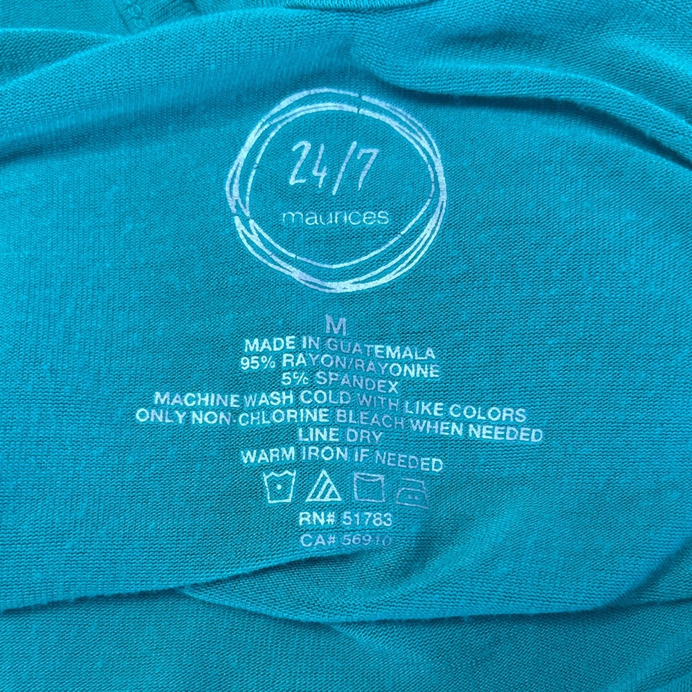 Maurices Aqua Short Sleeve Top - Picture 3 of 3